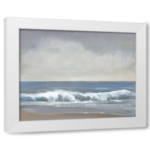 Neutral Shoreline II White Modern Wood Framed Art Print by OToole, Tim