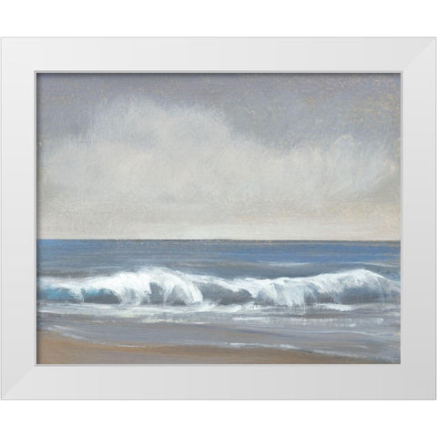 Neutral Shoreline II White Modern Wood Framed Art Print by OToole, Tim