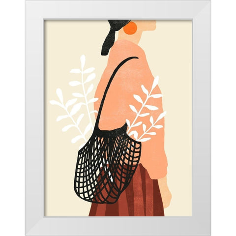 Gatherer I White Modern Wood Framed Art Print by Scarvey, Emma