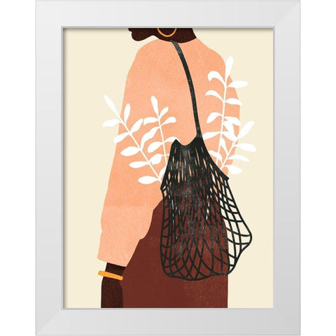 Gatherer II White Modern Wood Framed Art Print by Scarvey, Emma