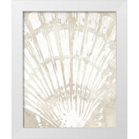 Linen Tropical Silhouette II White Modern Wood Framed Art Print by Vess, June Erica