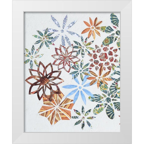 Kaleidoscope Cut Outs I White Modern Wood Framed Art Print by Avondet, Natalie
