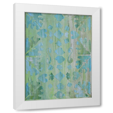Teal Morocco II White Modern Wood Framed Art Print by Avondet, Natalie