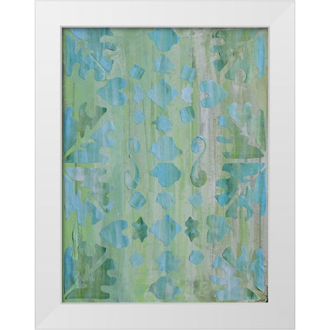 Teal Morocco II White Modern Wood Framed Art Print by Avondet, Natalie