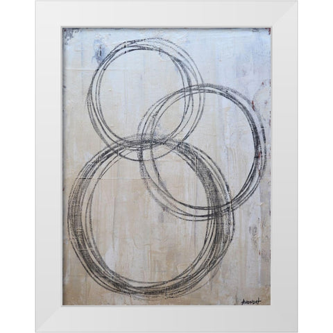 Circular I White Modern Wood Framed Art Print by Avondet, Natalie