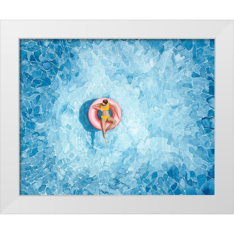 Floating I White Modern Wood Framed Art Print by Popp, Grace