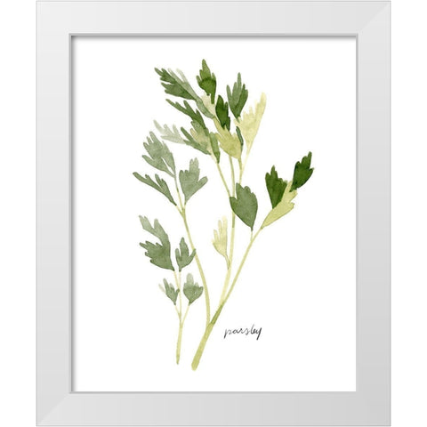 Herb Garden Sketches II White Modern Wood Framed Art Print by Scarvey, Emma