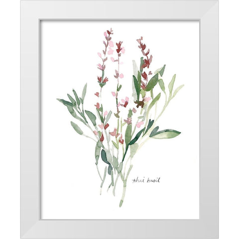 Herb Garden Sketches V White Modern Wood Framed Art Print by Scarvey, Emma