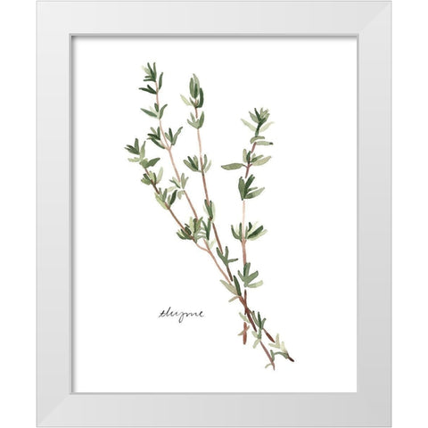 Herb Garden Sketches VI White Modern Wood Framed Art Print by Scarvey, Emma