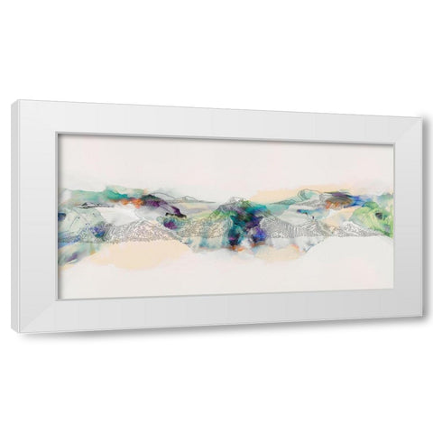 Abstract Mountain Range White Modern Wood Framed Art Print by Jasper, Sisa