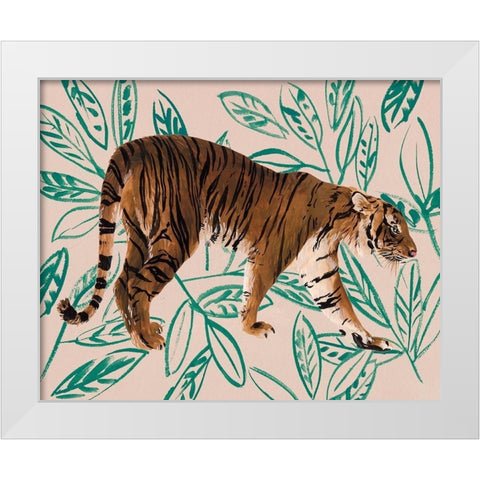 Tigre de Siberie I White Modern Wood Framed Art Print by Wang, Melissa