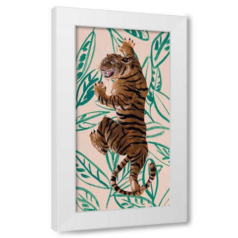 Tigre de Siberie IV White Modern Wood Framed Art Print by Wang, Melissa