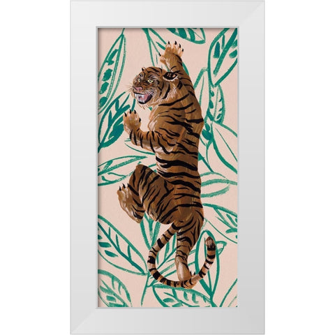 Tigre de Siberie IV White Modern Wood Framed Art Print by Wang, Melissa