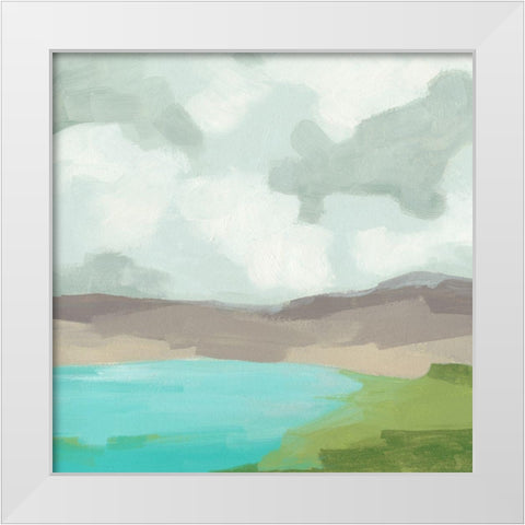 Harbor Horizon I White Modern Wood Framed Art Print by Vess, June Erica