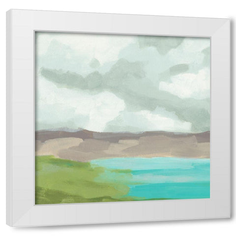 Harbor Horizon II White Modern Wood Framed Art Print by Vess, June Erica