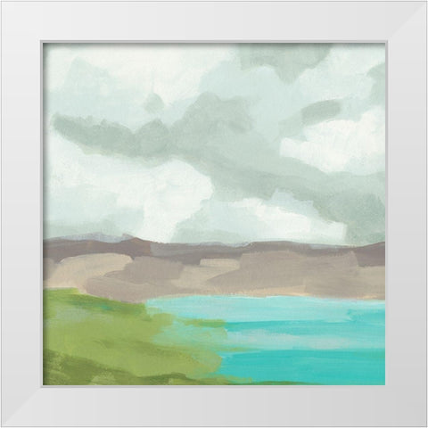 Harbor Horizon II White Modern Wood Framed Art Print by Vess, June Erica