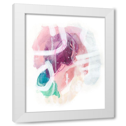 Crystalline Intersection II White Modern Wood Framed Art Print by Vess, June Erica