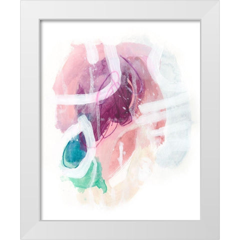 Crystalline Intersection II White Modern Wood Framed Art Print by Vess, June Erica