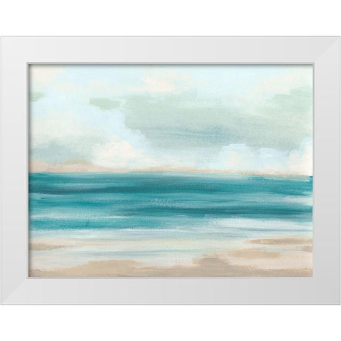 Sand and Sky II White Modern Wood Framed Art Print by Vess, June Erica