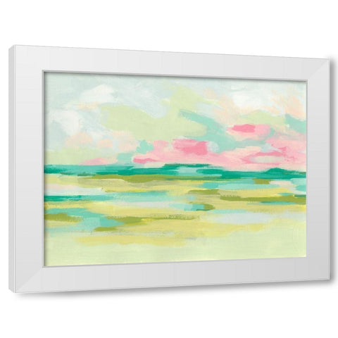 Marsh Morning I White Modern Wood Framed Art Print by Vess, June Erica