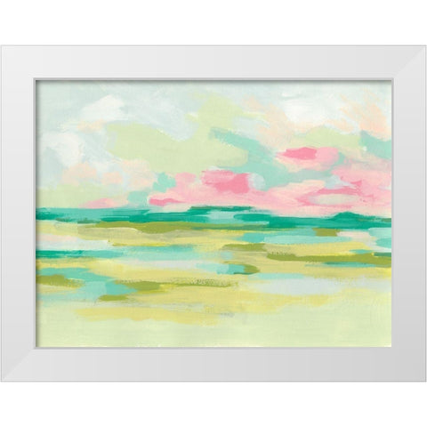 Marsh Morning I White Modern Wood Framed Art Print by Vess, June Erica