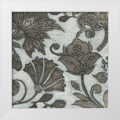 Barnwood Chintz I White Modern Wood Framed Art Print by Vess, June Erica