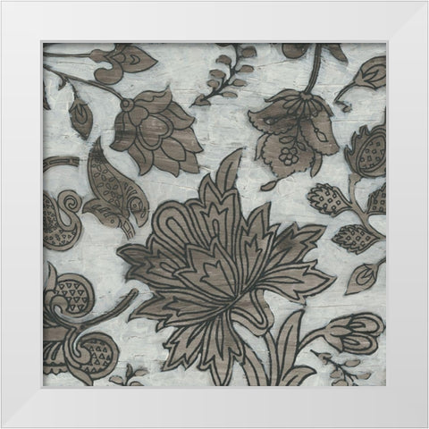 Barnwood Chintz II White Modern Wood Framed Art Print by Vess, June Erica