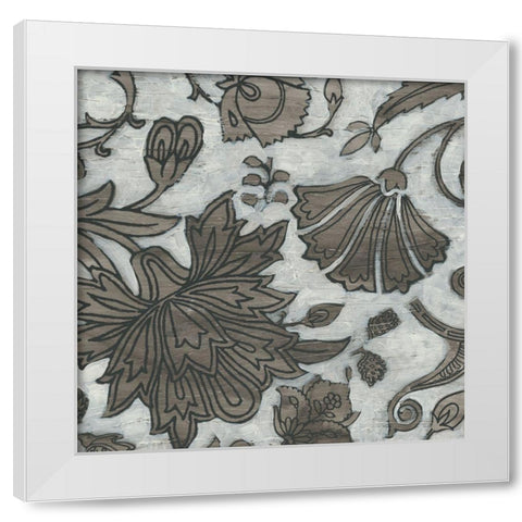 Barnwood Chintz III White Modern Wood Framed Art Print by Vess, June Erica