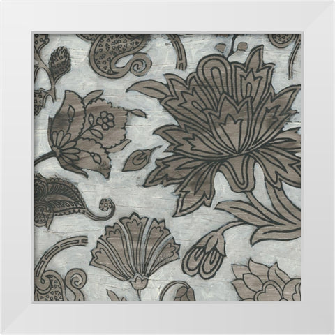 Barnwood Chintz IV White Modern Wood Framed Art Print by Vess, June Erica