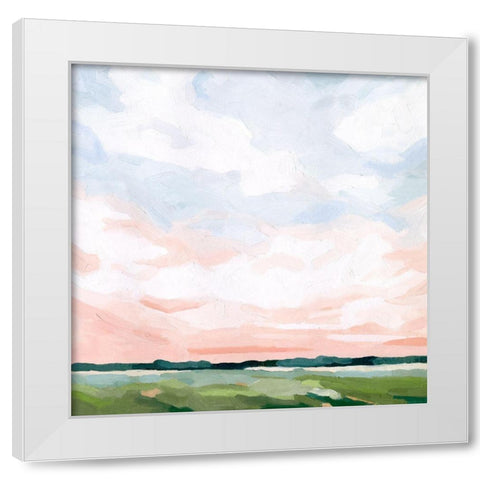 Pink Morning Horizon II White Modern Wood Framed Art Print by Scarvey, Emma