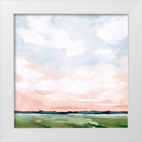 Pink Morning Horizon II White Modern Wood Framed Art Print by Scarvey, Emma