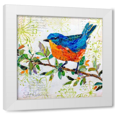 Happy Bird I White Modern Wood Framed Art Print by St. Hilaire, Elizabeth