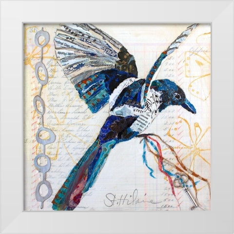 Happy Bird II White Modern Wood Framed Art Print by St. Hilaire, Elizabeth