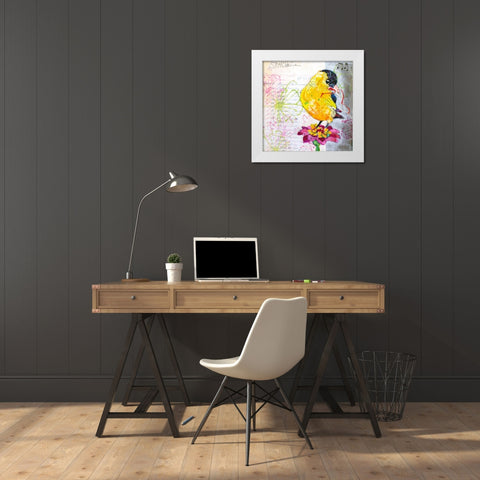 Happy Bird IV White Modern Wood Framed Art Print by St. Hilaire, Elizabeth
