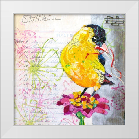 Happy Bird IV White Modern Wood Framed Art Print by St. Hilaire, Elizabeth