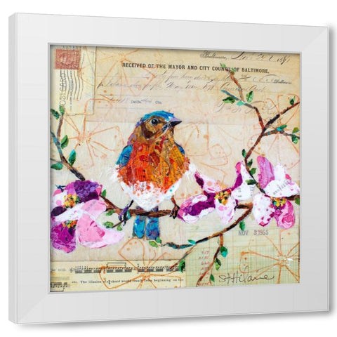 Happy Bird V White Modern Wood Framed Art Print by St. Hilaire, Elizabeth