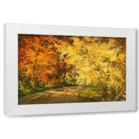 Canyon Road White Modern Wood Framed Art Print by Kiggins, Debbie