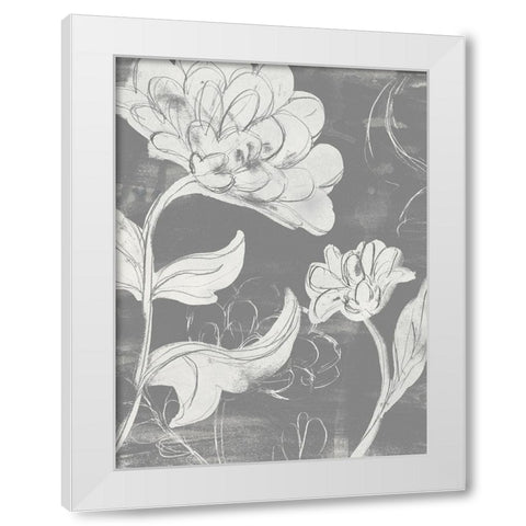 Grayscale Garden I White Modern Wood Framed Art Print by Vess, June Erica