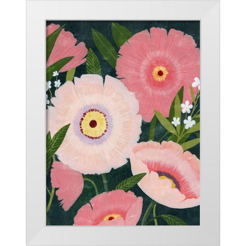 Nighttime Blooms II White Modern Wood Framed Art Print by Popp, Grace