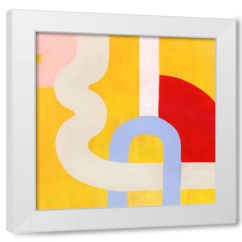 Getting Along I White Modern Wood Framed Art Print by Popp, Grace