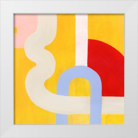 Getting Along I White Modern Wood Framed Art Print by Popp, Grace