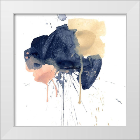 Earthtone Gesture III White Modern Wood Framed Art Print by Vess, June Erica