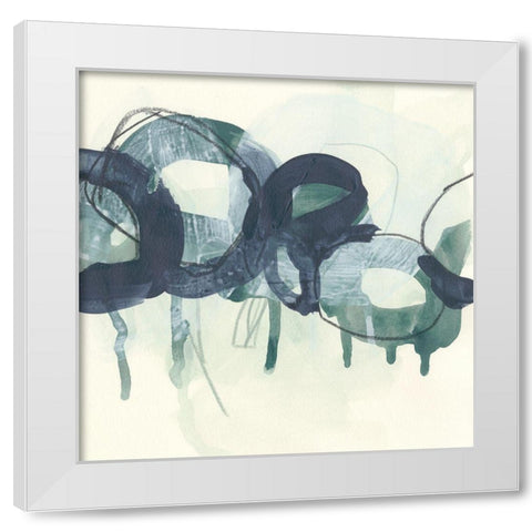 Chainlink Verdigris I White Modern Wood Framed Art Print by Vess, June Erica