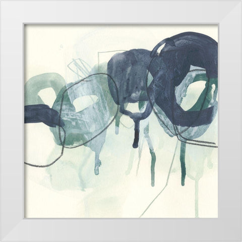 Chainlink Verdigris II White Modern Wood Framed Art Print by Vess, June Erica