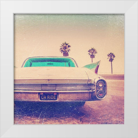 Vintage Ride I White Modern Wood Framed Art Print by Brown, Thomas