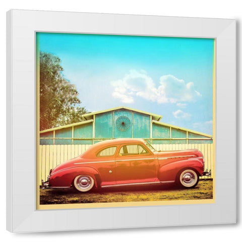 Vintage Ride II White Modern Wood Framed Art Print by Brown, Thomas