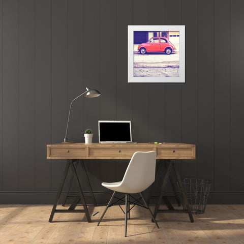 Vintage Ride V White Modern Wood Framed Art Print by Brown, Thomas