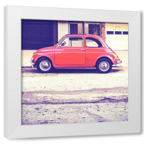 Vintage Ride V White Modern Wood Framed Art Print by Brown, Thomas