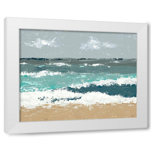 The Breakers I White Modern Wood Framed Art Print by Reynolds, Jade