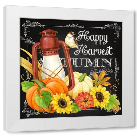 Harvest Greetings IV White Modern Wood Framed Art Print by Maday, Jane